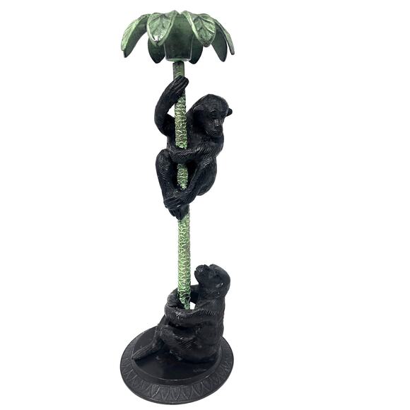 Unique Metal Monkey Candle Holder Vintage 90s - Heavy and Sturdy - Picture 1 of 6